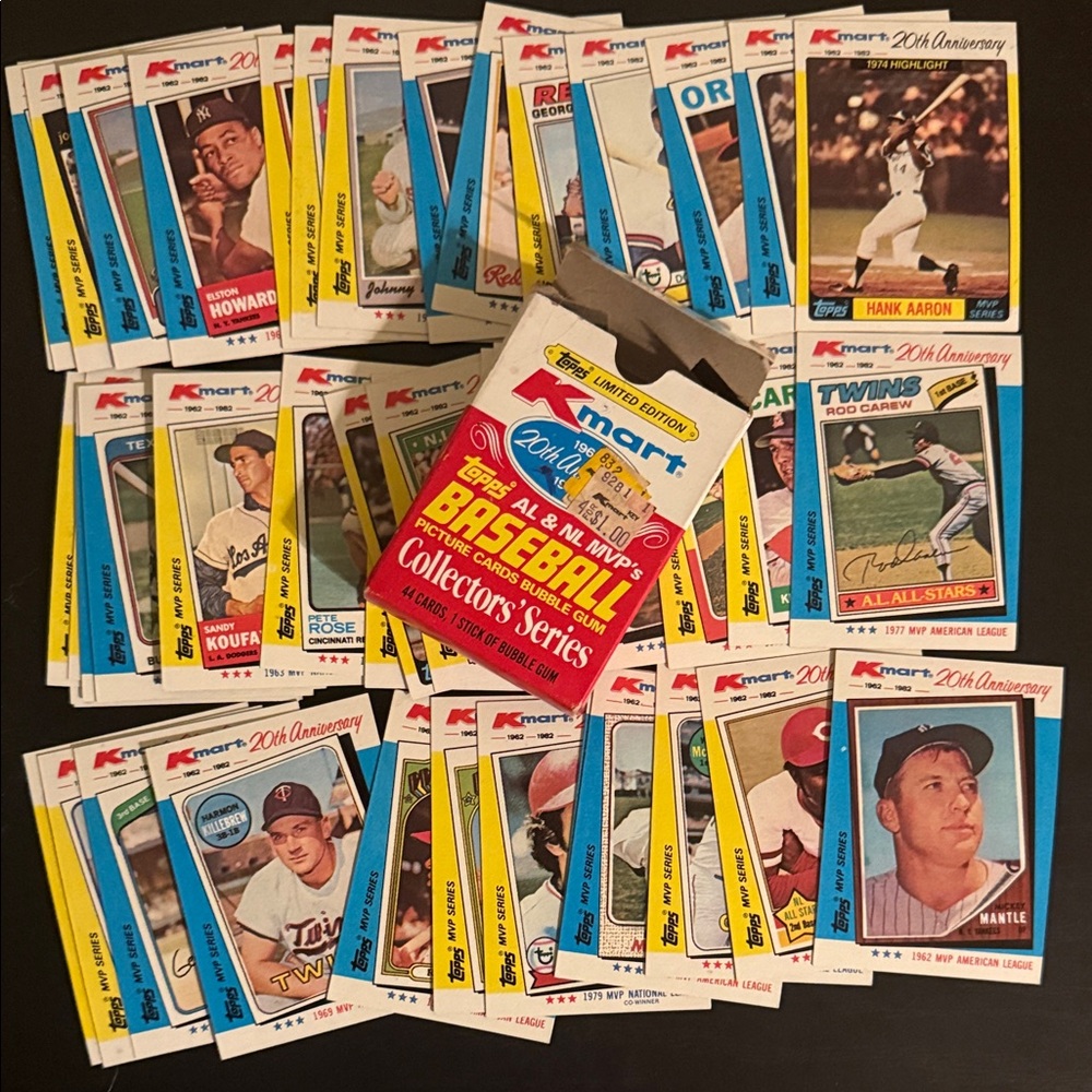 Topps Limited Edition Kmart AL & NL MVP’s Baseball Cards. 1962-1982. Like New.